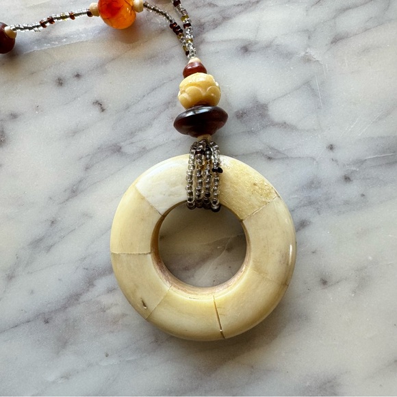 Lot Of 5 Boho/ Vintage Long Necklaces - Picture 9 of 11